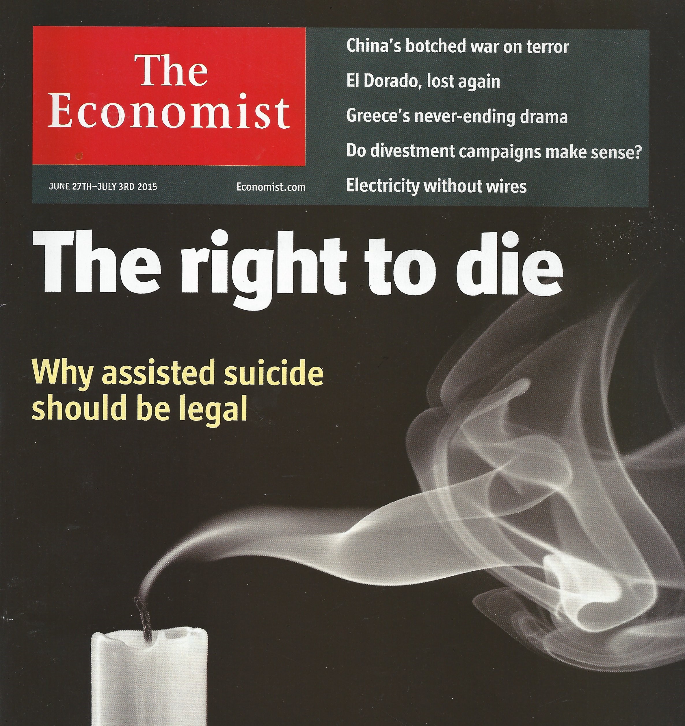 The Economist reiterates the call for the Right to Die - Dying Right NC