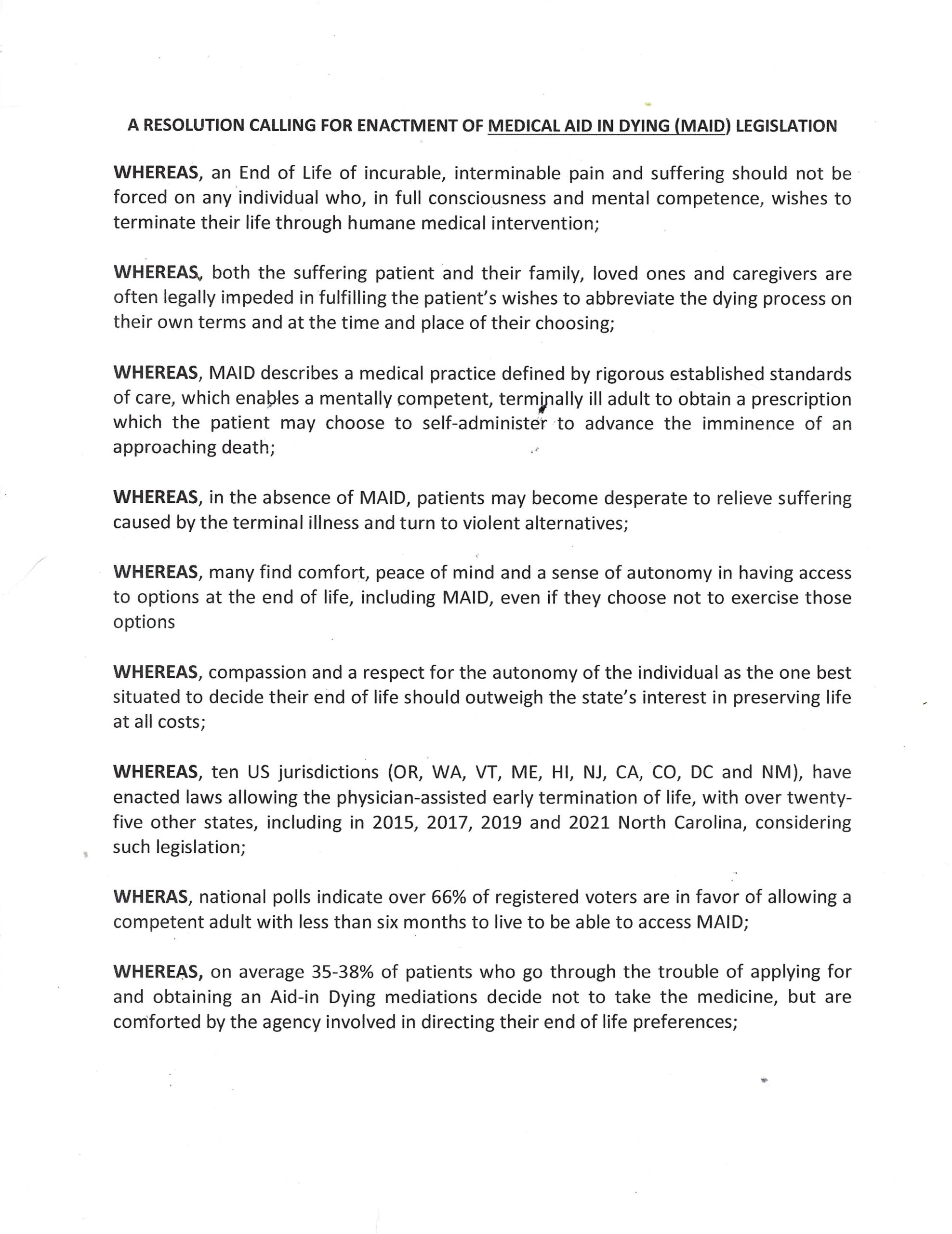 Resolution Approved by Orange County Dem Party on April 22, 2023